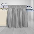 thumbnail image 6 of Easy-Going Wrap Around Ruffled Bed Skirt 14 Inch for Queen, King Size Beds, Light Gray, 6 of 7