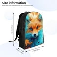 thumbnail image 4 of Cauagu Fiery Red Maple Leaf Fox Print Backpacks,Travel Daypack Casual Laptop Backpack Bookbag Fits 15 Inch Computer for Men Women, 4 of 8