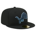 thumbnail image 3 of Men's New Era  Black Detroit Lions Color Pop 59FIFTY Fitted Hat, 3 of 5