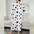 thumbnail image 5 of Women's Cotton Nightgown Plus Size Casual Sleep Dress Women'S Plus Heart Print Long Sleeve Round Neck Medium Stretch Loose Nightdress, Women Nightgowns & Sleepshirts XXL, 5 of 5