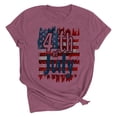 thumbnail image 2 of Women's T-shirts Short Sleeves Round Neck Simple Graphic Pattern Lightweight Soft Tops T-shirts for Independence Day Fourth of July Women's Beach Outfits Ship in 2 Days, 2 of 7