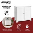 thumbnail image 2 of Redmon Double Door Freestanding Floor Cabinet, Modern Wooden Furniture, White, 2 of 7