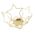 thumbnail image 3 of Iron Hollow Talight Candeler Desktop Ornament Candle Stand Candlestick Holder para estante Fiesta de vacaciones Regalo de inauguración 5 pentagrama, 3 of 8