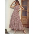 thumbnail image 2 of PRETTYGARDEN Women's Summer Floral One Shoulder Maxi Dress Knot Ruffle Boho Beach Vacation Wedding Guest Long Sun Dresses, 2 of 6