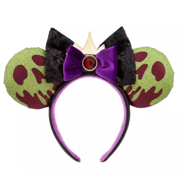 BNWT Disney Villains Purple Sequined Bow Ears Headband Evil Queen BNWT Disney Villains Minnie Mouse Purple Sequined Bow Ears  main image 2
