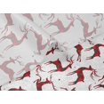 thumbnail image 6 of oneOone Velvet Maroon Fabric Christmas Reindeer Lumberjack Craft Projects Decor Fabric Printed By The Yard 58 Inch Wide, 6 of 6