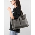 thumbnail image 2 of Kukuzhu Hobo Bag for Women Canvas Shoulder Bag Large Totes Handbag Travel Commuting Purse Top Handle Bag, 2 of 7