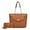 Cognac, variant on MKF Collection Chiari Vegan Leather Women Tote Bag with Wallet Bag by Mia K - Pewter Silver