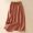 *Pink, variant on ClodeEU Women's Embroidered Linen Blend Elastic Waist Midi Skirt ,Loose Fit Vintage Casual Summer Skirt Yellow,Womens Plus M