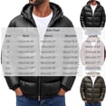 thumbnail image 3 of LYSMORA Mens Adjustable Drawcord Hooded Puffer Jacket Full Zip Elastic Cuff Windproof Warm Winter Daily Outer Coat Hand Pockets, 3 of 6