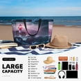 thumbnail image 5 of Xecao lighthouse Waves Torrential Rain for versatile beach bag for women includes zipper pockets and waterproof material, ideal for vacations and adventures., 5 of 7