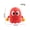 Red acne, variant on PAC-MAN Plush Toy, A Creative Gaming Merchandise Soft Toy Figurine
