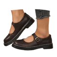 thumbnail image 4 of Women's Mary Jane Flat Shoes Comfort Platform Buckle Ankle Strap Flats Breathable Slip On Lightweight Office Work Shoes, 4 of 8