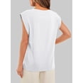 thumbnail image 4 of Huggegwe Haut Femme Été 2024 Décontracté Col Rond Style Urbain Rayé CJB91-127399, 4 of 9