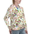 thumbnail image 6 of Daiia Birds And Flowers Pattern Women's Fashion Hoodies & Sweatshirts with Kangaroo Pocket Hooded Sweatshirt with Eye-catching Drawstrings-Medium, 6 of 7