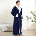 thumbnail image 5 of Mens Robe, PUTUO Robes for Men, Soft Plush Full Length Robe Winter Warm Fuzzy Luxury Spa Dressing Gown with Pockets Shawl Collar Housecoat, 5 of 8