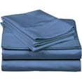 thumbnail image 2 of D.N.G. BEDDINGS Luxury 4 Piece Sheet Set with 10 Inch Deep Pocket 800 Thread Count 100% Egyptian Cotton Solid Medium Blue Color Cal King Size, 2 of 4