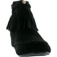 thumbnail image 3 of Bella Marie Campus-28 Womens Round Toe Moccasin Ankle High Faux Suede Boots, 3 of 4