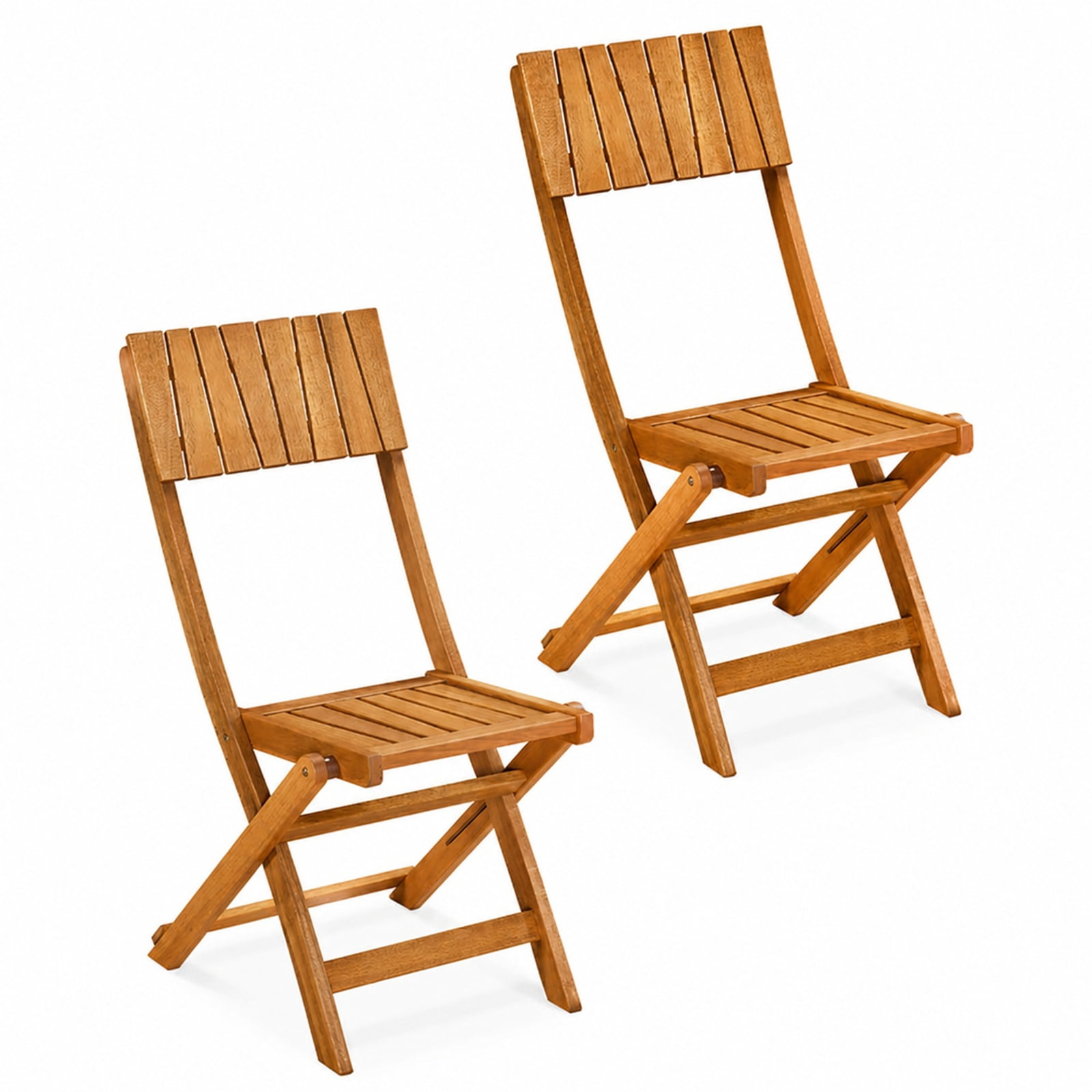 Biotree 2 Pack Folding Chair 34" x 24" for Patio Camping Dining Portable Folding Seat for Outdoor, Brown