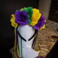 thumbnail image 4 of BQBQERT Party Headwear Mardi Gras Themed Colorful Soft Fabric Adjustable Headwear, 4 of 8