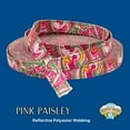 thumbnail image 2 of Country Brook Design® 5/8 inch Pink Paisley Reflective Polyester Webbing, 10 Yards, 2 of 6