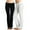 2PK: BLACK/WHITE, variant on Women & Juniors Active Workout Fitness Stretch Comfy Lounge Flare Fit Yoga Pants (RED, L)