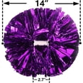 thumbnail image 3 of LAICAIW 2 Pcs Pompons Violets Cheerleading avec Poignée Baton pour Filles Esprit d'Équipe Sports Danse Cheering, 3 of 6