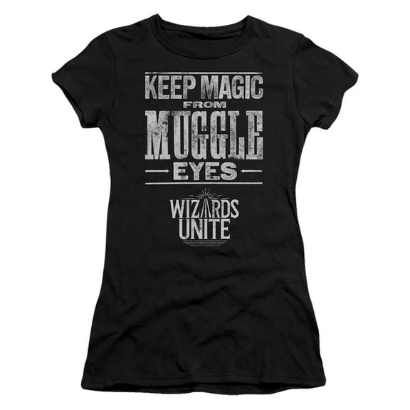 Harry Potter Wizards Unite Hidden Magic S/S Junior Women's T-Shirt Sheer Black