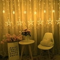 thumbnail image 5 of 12 Star Curtain Lights 2.5m Outdoor Indoor Bedroom Home Party Wedding Decoration Led Star Shape Str, 5 of 5