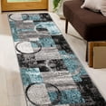 thumbnail image 6 of World Rug Gallery Abstract Circle Gray 2'x7'3" Runner Rug, 6 of 7