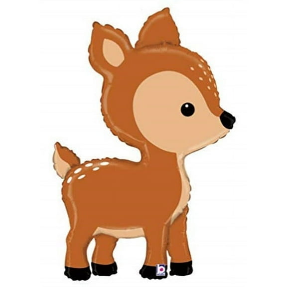 dalvaydelights woodland critters deer fawn figure birthday party mylar balloon