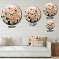 thumbnail image 4 of Designart - Peach Blossoming composition I - Abstract Botanicals Oversized Wall Clock, 4 of 5