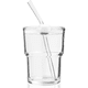 thumbnail image 1 of Vaso de agua de 400ml, botella de agua con pajita y tapa sellada para llevar, taza de café de vidrio, taza de té helado, 1 of 5