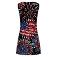 thumbnail image 5 of Wycnly Formal Dresses for Women 4th of July Fashion Keyhole Patriotic Tunic Tank Short Dresses Sleeveless Crewneck Independece Day Graphics 2025 Summer Mini Dress Black m, 5 of 5
