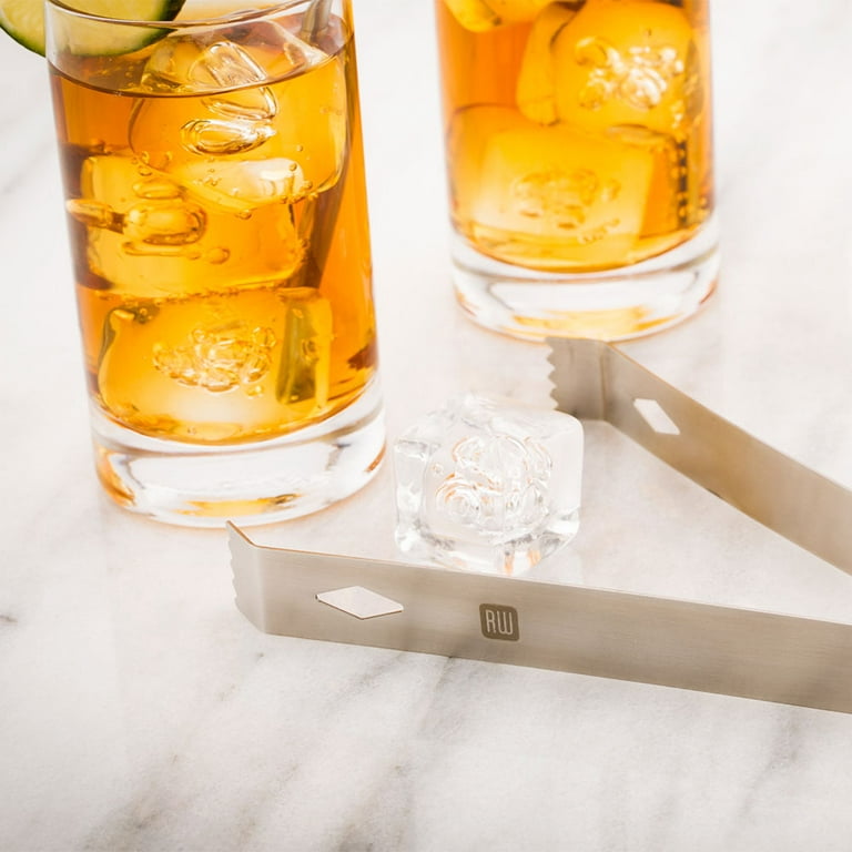 Garden Of Arts Stainless Steel Set of 2 Ice Tongs 6 Inches long with good  points on both side to hold ice cube firmly