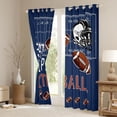 thumbnail image 3 of Castle Fairy Eat Sleep Football Black Out Curtains,Sport Curtains Pack of 2 (42x63 Each), 3 of 6