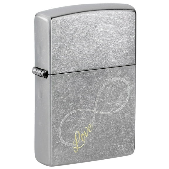 Zippo Lighter: Infinity Love, Engraved - Street Chrome 81632