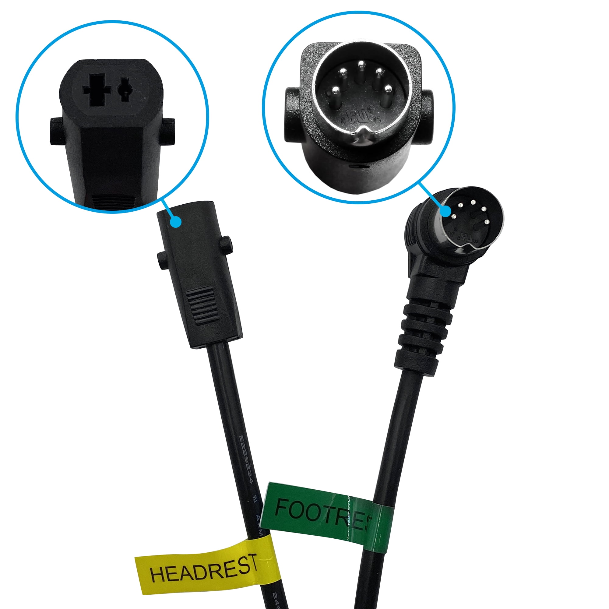 RMT Switch Model WPS4C10073 Power Recliner 4 Button 5 Male Pin 2 Female Pin Hand Control Replacement