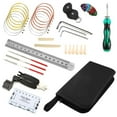 thumbnail image 1 of Jeu d'Outils de Réparation de Basse de Guitare Électrique Kit de Maintenance de Configuration Luthier Comprenant 2 Jeux de Cordes 1 Règle d'Action de Corde 1 Enrouleur de Corde de Guitare 1 Règle en Acier 3 Fichiers de Guitare 6 Guitare -P, 1 of 7