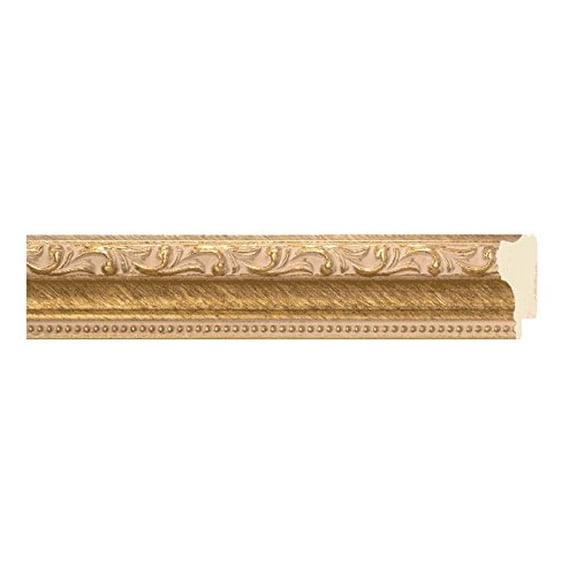 Picture Frame Moulding (Wood) 18Ft Bundle - Traditional Gold Finish - 1.25" Width - 3/8" Rabbet