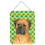 Bullmastiff St. Patricks Day Shamrock Portrait Wall or Door Hanging Prints