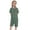 Dark Green, variant on HOWPAY Toddler Girl Outfits 2 Piece Short Sleeve Crew Neck Tops and Elastic Waist Shorts Tracksuit Solid Color Lightweight Summer Clothing Set Beige