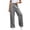 Grey*, variant on Women's Pants Casual High Waist Tied Drawstring Wide Leg Sweatpants with Pocket Comfortable Loose Fit Chic Holiday Trousers