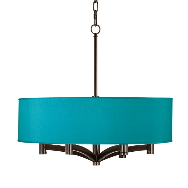 Possini Euro Design Bronze Drum Pendant Chandelier 20 Wide Modern Teal Blue Faux Silk 6 Light Fixture Dining Room House Kitchen Com - Teal Pendant Ceiling Light Possini Euro Design Bronze Drum Pendant Chandelier 20 Wide Modern Teal Blue Faux Silk 6 Light Fixture Dining Room House Kitchen Com - Teal Pendant Ceiling Light