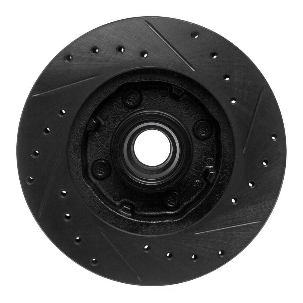 Dynamic Friction Company 633-54015L DFC Brake Rotor - Drilled And Slotted - Black