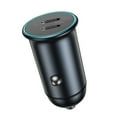 thumbnail image 2 of USB C Car Charger Fast Charging,Car Charger Adapter, Dual Ports Fast Charging PD 60W + QC3.0 30W Mini All-Metal Cigarette Lighter USB Charger Universal for All Kinds Of Car Accessories, 2 of 6