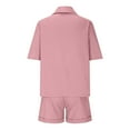 thumbnail image 5 of CheerKidz Womens Short Sleeve Tops and Shorts Casual 2PC Outfit with Pockets for Summer Weekend, 5 of 6