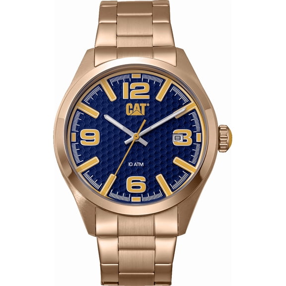CATERPILLR Men's Stainless Steel Bracelet Wristwatch, Rose Gold