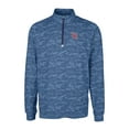 thumbnail image 2 of Men's Cutter & Buck  Navy Louisville Bats Big & Tall Traverse Camo Print Stretch Quarter-Zip Pullover Top, 2 of 3