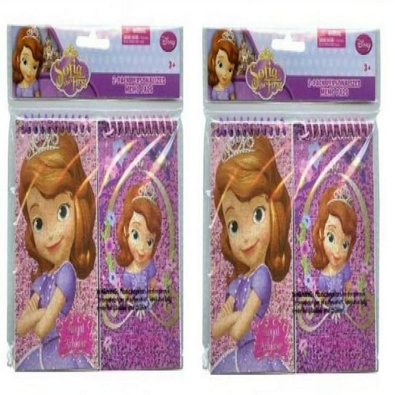 Sofia The First Foil 3x5” 2pk Memo Pad x 2 (total 4 memo pad)
